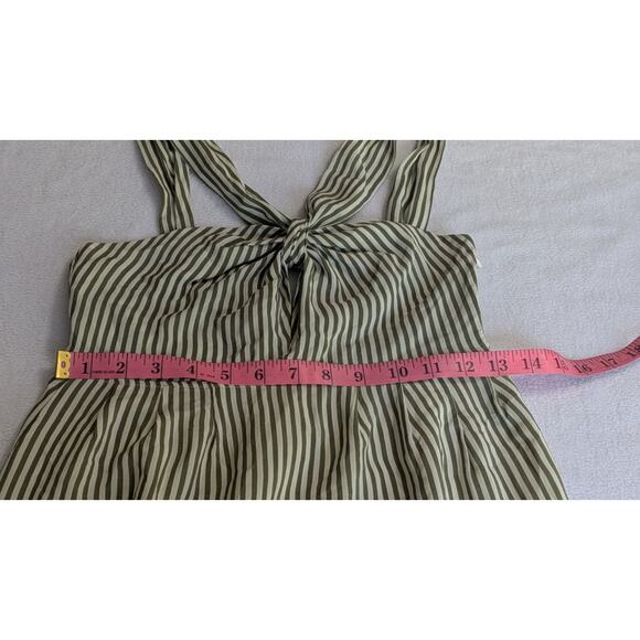 Paul & Joe Womens Silk Halter Neck A Line Mini Dress Green Striped Size EUR 36 - Picture 8 of 12